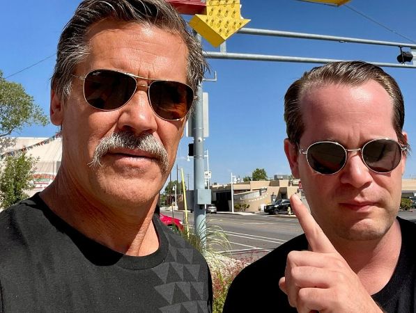 Trevor Brolin with his dad, Josh Brolin.